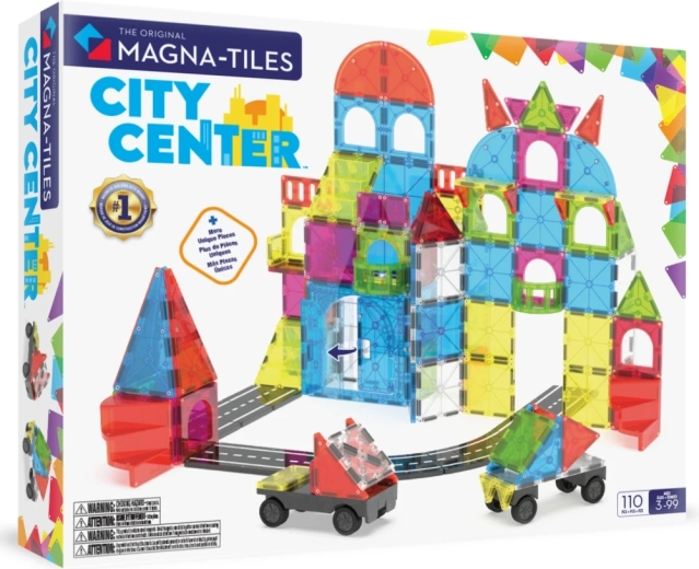 MAGNA-TILES magnetna konstrukcijska igrača mestno središče (110 kosov)