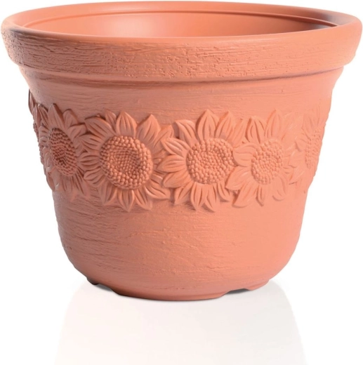 Cvetlični lonec korito Sunny 57 cm opečnate barve