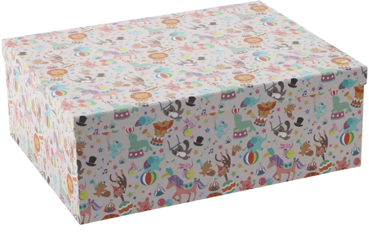 Colorful gift box with animal motif 19.2 × 15 × 7.5 cm - 1 piece