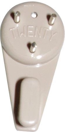 Univerzalni plastični kljukici TWENTY, svetlo rjavi, 5 kos