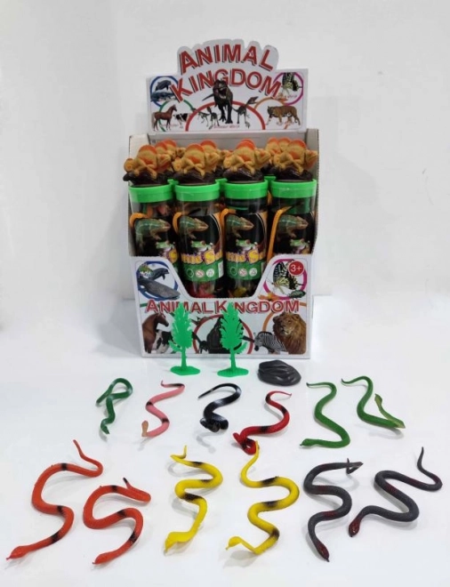 kače v tubi – komplet gumijastih kač v plastičnem boksu