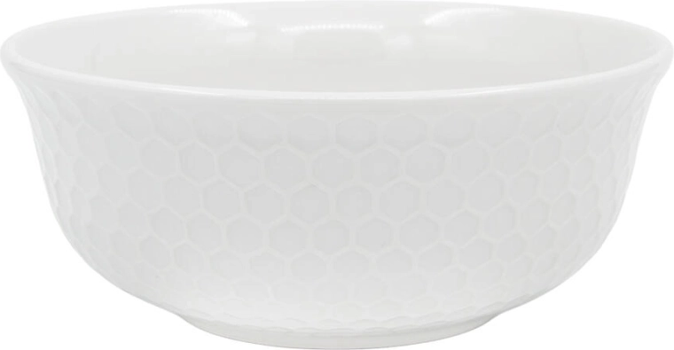 Porcelanasta skleda Honeycomb 660 ml bela