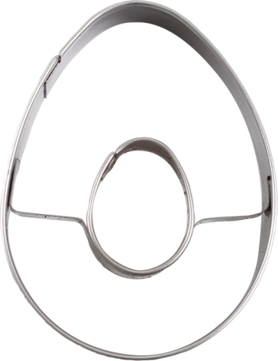 Modelček za piškote velikonočno jajce iz nerjavečega jekla 4–6 cm