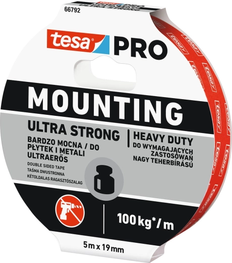 Montažni trak Ultra Strong 19 mm × 5 m Tesa