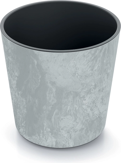 Cvetlični lonec URBI ROUND EFFECT z vložkom 30 cm – beton