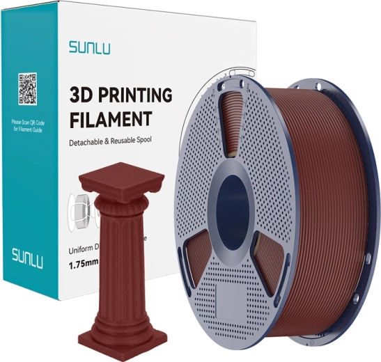 Sunlu PLA High‑Speed marmoriran filament opečno rdeč