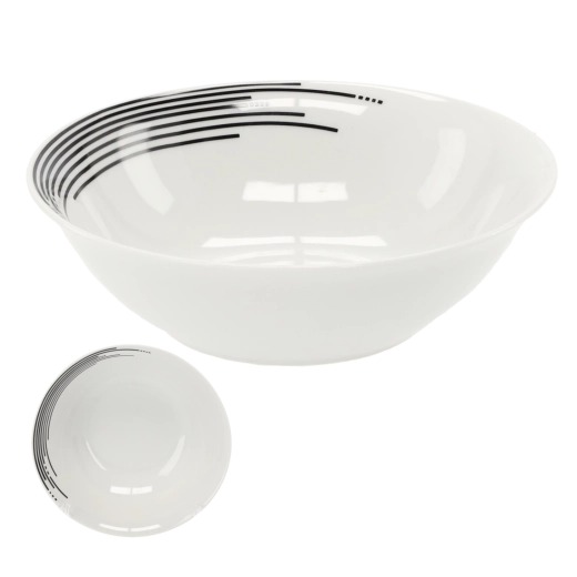 Okrogla keramična skleda 18 cm – bela, komplet 12 kosov