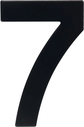 Hišna številka 7, 95 mm, nerjaveče jeklo, črna mat
