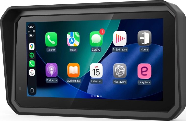 Motociklistični zaslon z brezžičnim CarPlay in Android Auto - 1 kos