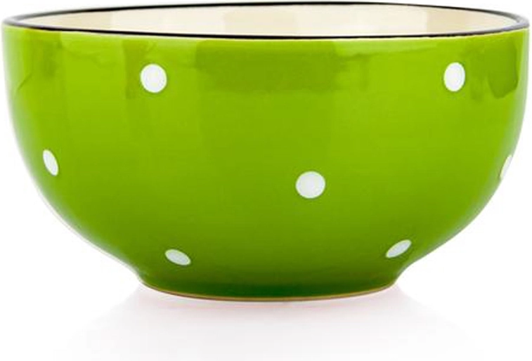 Keramična skleda TORO 490 ml zelena s pikami