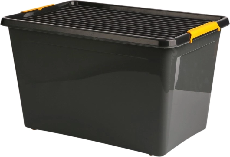 SolidStore storage box with lid on wheels 60 L (58 × 39 × 35 cm)