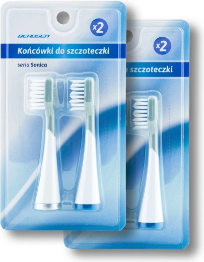 Nadomestne glave za sonično zobno ščetko Berdsen, 4 kosi