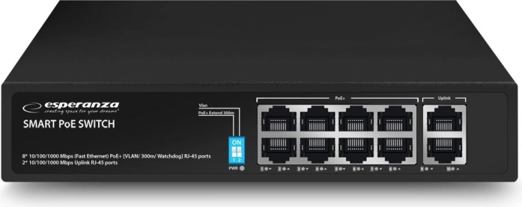 Gigabitni PoE stikalo Esperanza Matrix, 10-portno, 120 W