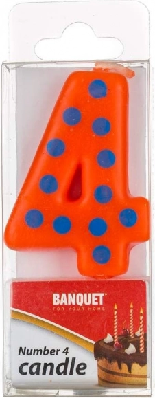 Rojstnodnevna sveča številka 4 MOJA ZABAVA