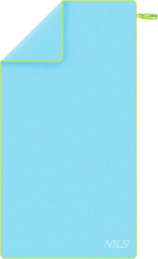 Hitro sušeča mikrovlaknena brisača NILS, modro‑zelena, 180 × 100 cm