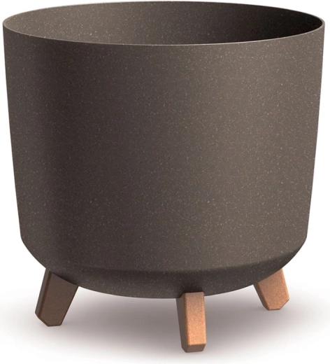 Cvetlični lonec Gracia Tubus Eco Wood 29,8 cm – kava