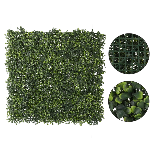 Dekorativni panel iz umetnega pušpana 50 × 50 cm