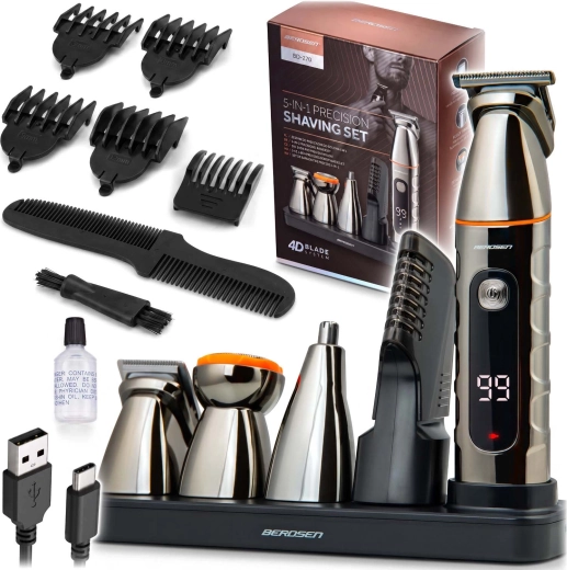Berdsen multifunction hair, beard and body trimmer and shaver 15-in-1 BD-270