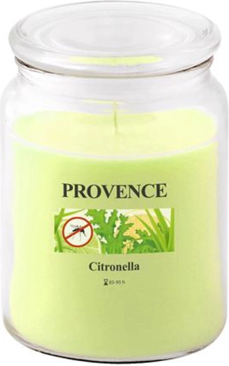 Dišeča sveča v steklu z vonjem citronel PROVENCE 95 ur