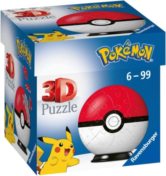 3D sestavljanka Pokémon Poké Ball znamke Ravensburger, 54 koščkov