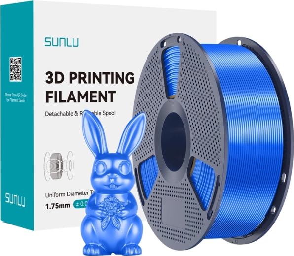 Sunlu PLA+ Silk filament blue