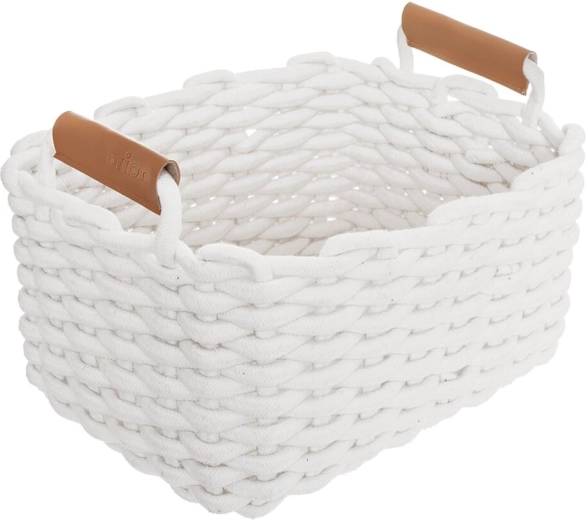 Skandi cotton storage basket, white 30 × 23 × 20.5 cm