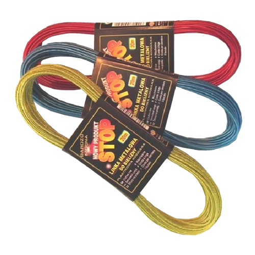 Kovinska sušilna vrv 20 m z jeklenim jedrom in PVC prevleko