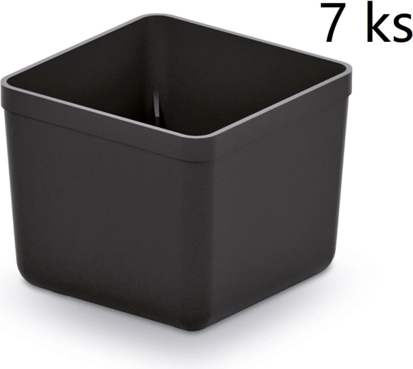 Set 7 plastičnih škatel za orodje Unite Box, črna, 55 × 55 × 165 mm