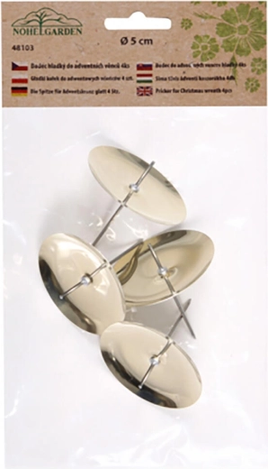 Zabodni nosilec za sveče 50 mm – zlata barva, set 4 kos