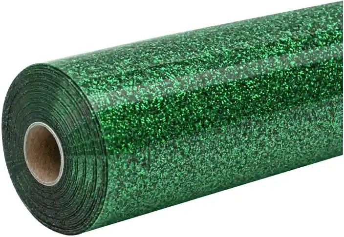 HTVRONT bleščeča nažehljiva folija za termotransfer 30,5 × 90 cm zelena