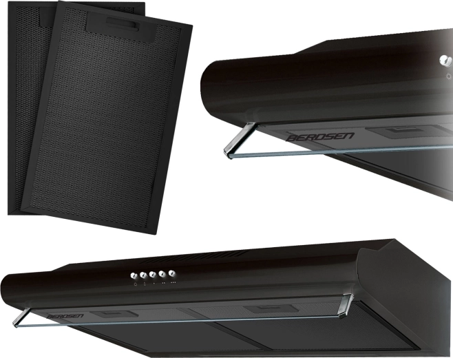 Podomarni kuhinjski napa 50 cm BERDSEN BE-10A črna