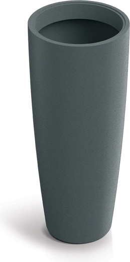 Cvetlični lonec Molio round slim grafit 38 cm