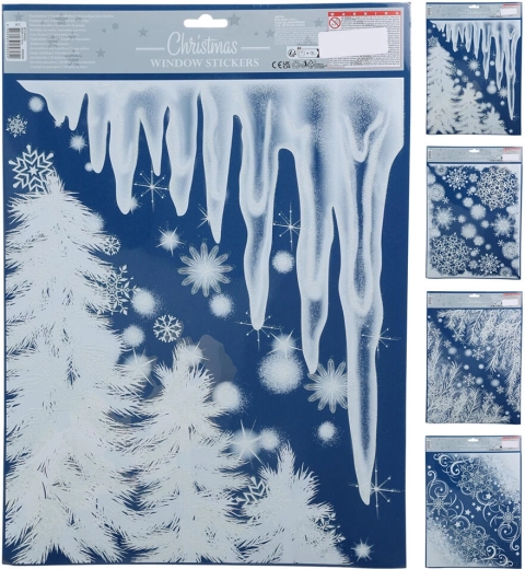 Christmas self-adhesive window decorations 42 × 30 cm – mixed motifs
