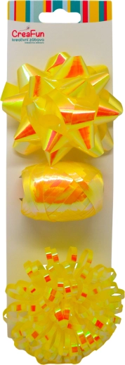 Darilni komplet zlato mavrično sijoč – trak 10 m in 2 pentlji