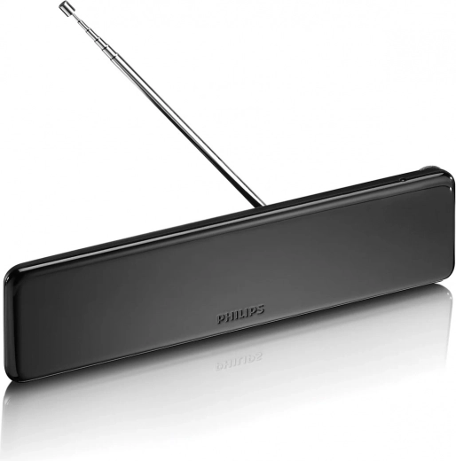 Notranja TV antena z nastavitvijo ojačenja, koaksialni kabel 1,8 m, 75 Ohm, filter 3G/4G, DVB-T/T2