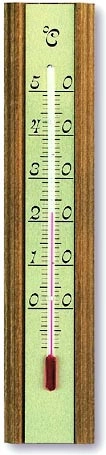 Sobni termometer iz lesa s kovinsko skalo 20 cm
