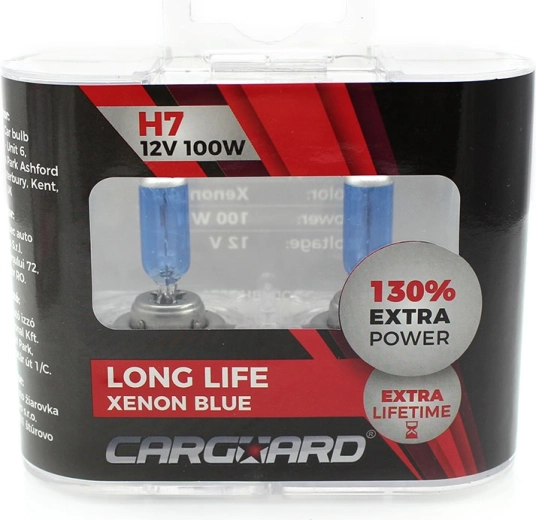 Halogenska žarnica CARGUARD H7 12 V 100 W Long Life Xenon Blue
