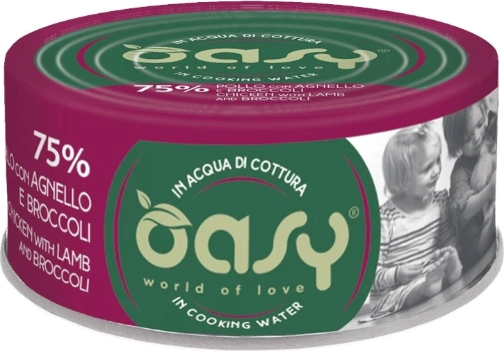 Oasy More Love piščanec z jagnjetino in brokolijem 70 g