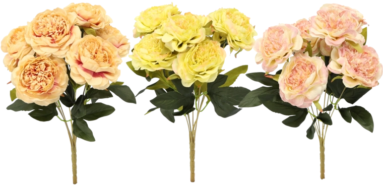 Umetna vejica – šopek 7 potonik 41 cm, mešanica barv