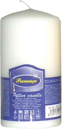 Parafinska sveča valj bela 6,3 × 12,5 cm