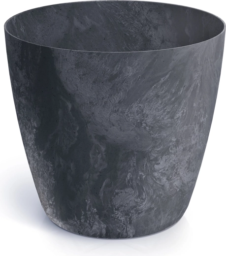 Mate flowerpot with concrete effect, anthracite, 23.8 cm