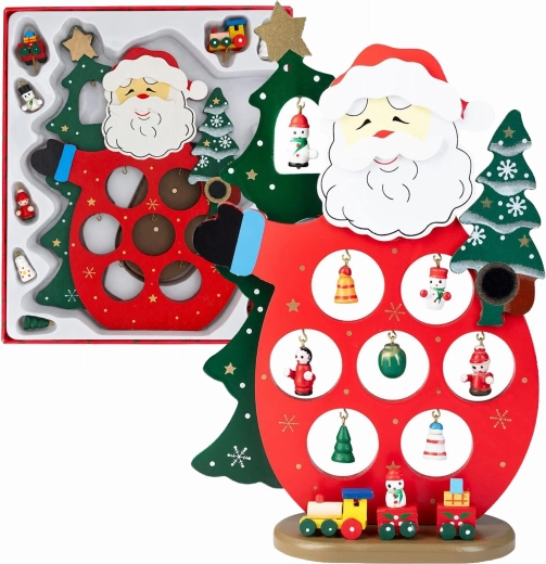 Wooden Christmas Santa Claus Table Decoration
