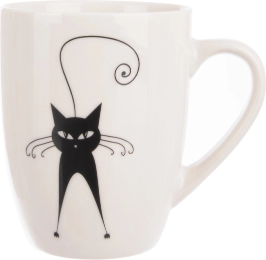 Porcelanast lonček z motivom mačke 370 ml