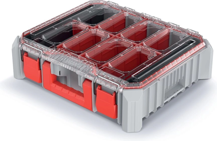 Organizator za orodje C BLOCK BRIDGE, sivo‑rdeč, 44,5 × 36,8 × 12,2 cm