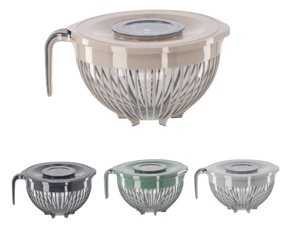 Kuhinjska skleda Linea 3 l s pokrovom in ročajem