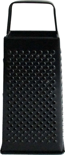 Črno štirikotno nerjavno jekleno ribežen 21 cm