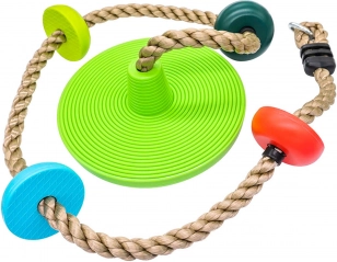 Vrvi z barvnimi vozli in sedežem - zelena