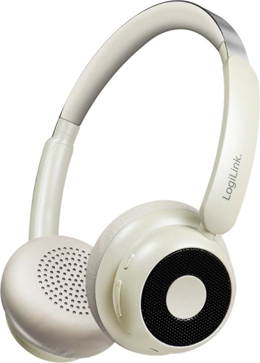 Brezžične on-ear slušalke z mikrofonom LOGILINK AuraSolo, Bluetooth 6.0, ANC, rjava