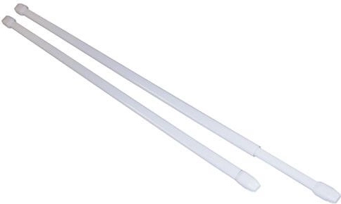 Teleskopska vitražna palica 50–90 cm, kovinska, bela (2 kosa)