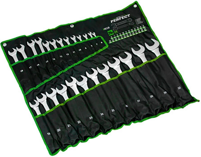 Set očesno-viličastih ključev Stalco, polirani 6–22 mm (8 kosov)